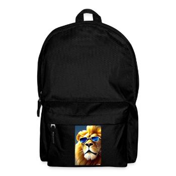 Lunettes de soleil Lion Big Cat Animal sauvage Tête de lion - Sac à dos - noir - Devant