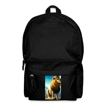 Lunettes de soleil Lion Big Cat Animal sauvage Tête de lion - Sac à dos - noir - Devant