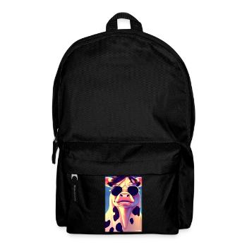 Kuh Sonnenbrille Tierwelt Bauernhof Milchkuh - Rucksack - Schwarz - Vorne