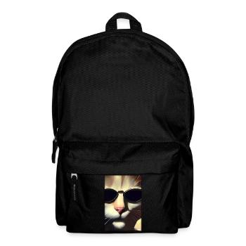Cat Cat Sunglasses Wildlife Animals Pet - Backpack - black - Front