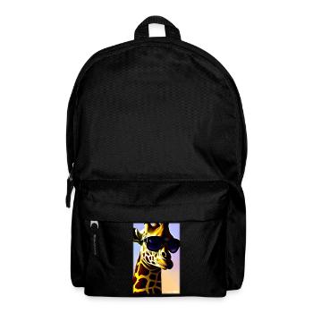 Giraffe Sunglasses Wildlife Animals Zoo Safari - Backpack - black - Front