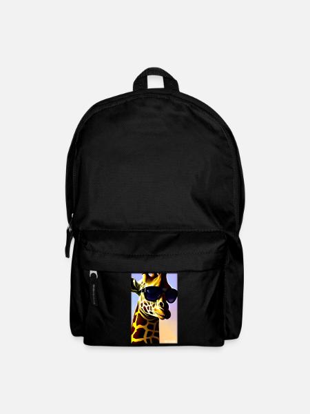 Giraffe Sonnenbrille Tierwelt Tiere Zoo Safari - Rucksack - Schwarz