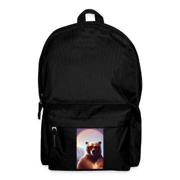 Bear Sunglasses Wildlife Forest Animals Wilderness - Backpack - black - Front