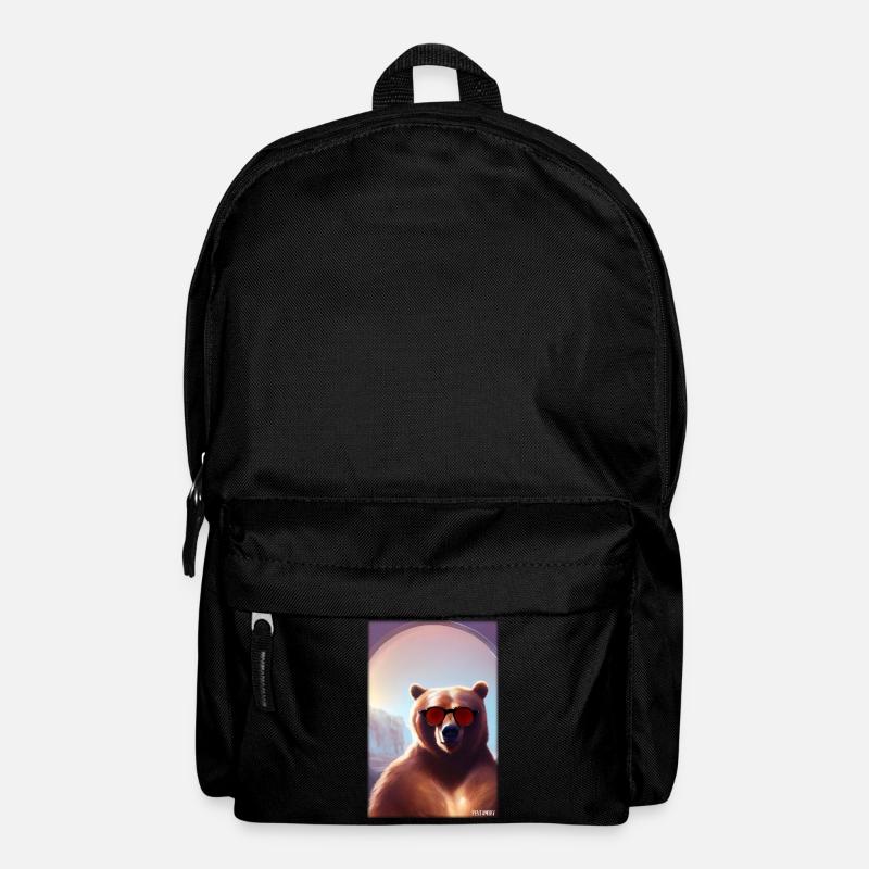 Ours Lunettes de soleil Faune Forêt Animaux Nature sauvage - Sac à dos - noir