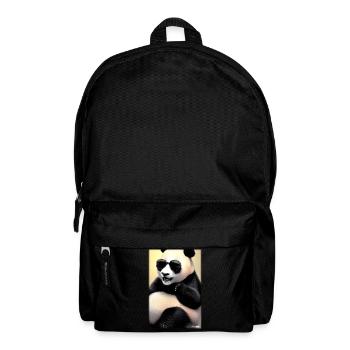 Panda Sonnenbrille Tierwelt Waldtier Tiere Wildnis - Rucksack - Schwarz - Vorne