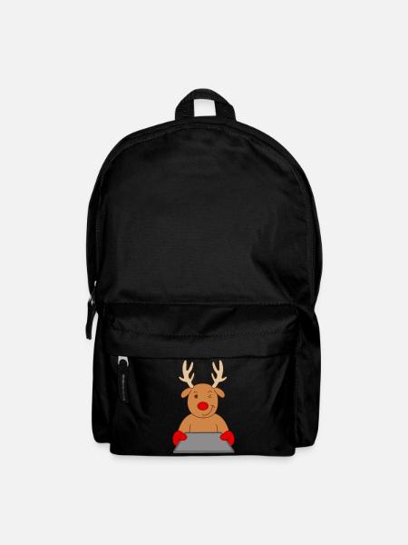 Rentier Bäcker Gebäck Weihnachten Plätzchen backen - Rucksack - Schwarz