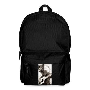 Cat Guitar Pet Musician Cat Friend - Backpack - black - Front