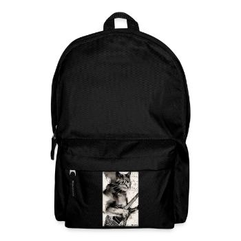 Cat Guitar Pet Musician Cat Friend - Backpack - black - Front
