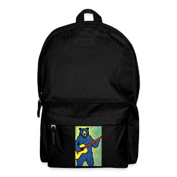 Bear Guitar Wildlife Musician Forest Animal Zoo Animal - Backpack - black - Front