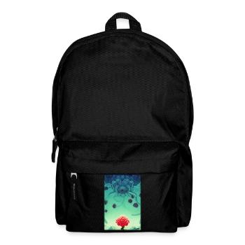 Rose Rose Flower Spring Meadow Green - Backpack - black - Front