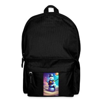 Snowman Snow Winter Christmas Advent - Backpack - black - Front