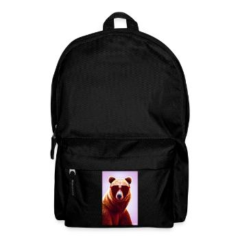Bear Sunglasses Wildlife Forest Animals Wilderness - Backpack - black - Front
