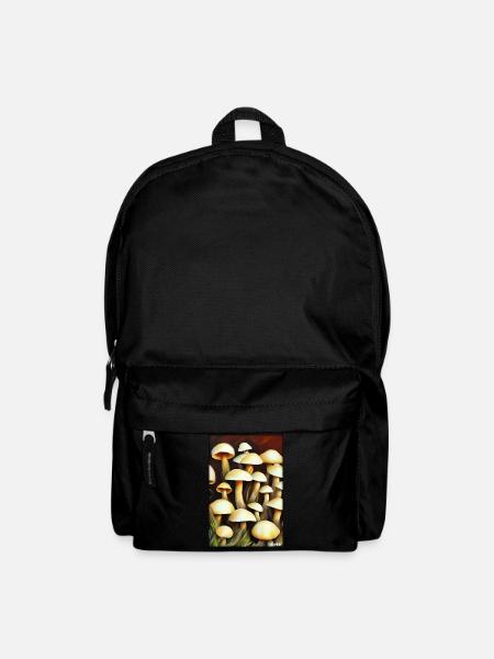 Mushrooms Forest Nature Autumn Nature Love of Nature Hiking - Backpack - black