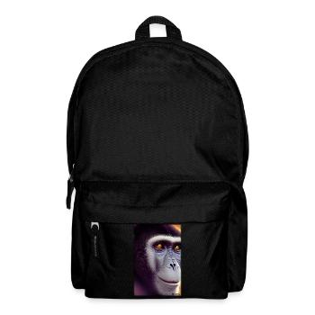 Affe Wildtier Affenkopf Tierwelt Zoo Safari Tiere - Rucksack - Schwarz - Vorne
