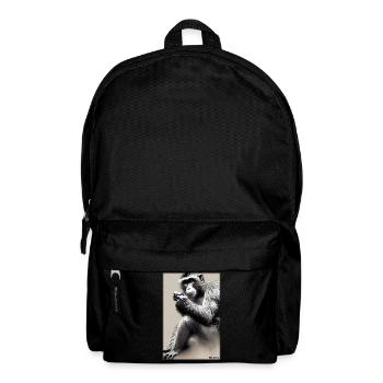 Affe Wildtier Affenkopf Tierwelt Zoo Safari Tiere - Rucksack - Schwarz - Vorne