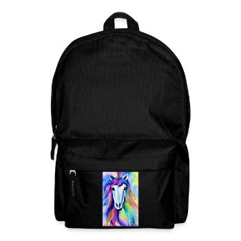 Unicorn Rainbow Magic Fairy Tale Mythical Animal - Backpack - black - Front