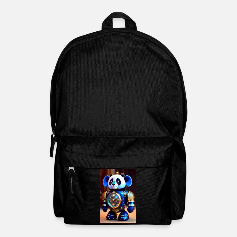 Niedlicher Uhrwerk Baby-Panda Android - Rucksack - Schwarz