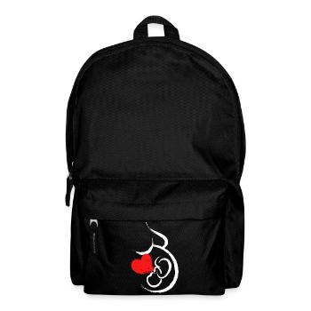 Grossesse Bébé Coeur Bébé Ventre Grossesse - Sac à dos - noir - Devant