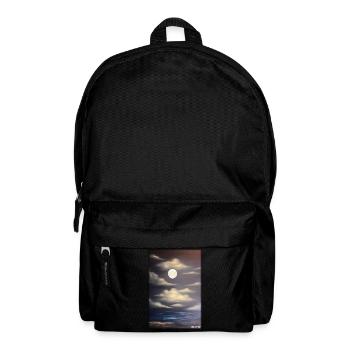 Moon Night Evening Nature Rest Moonlight Full Moon - Backpack - black - Front