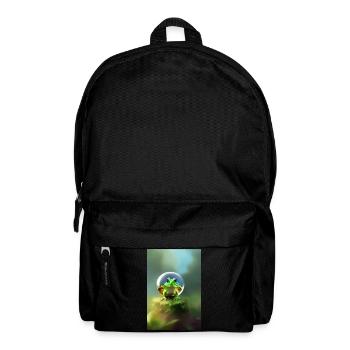 Frosch Kugel - Rucksack - Schwarz - Vorne