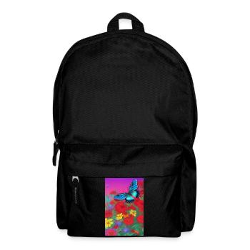 Flowers and butterfly - Backpack - black - Front