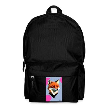 Fuchs Polygon Waldbewohner Waldtier Wildnis Tier - Rucksack - Schwarz - Vorne