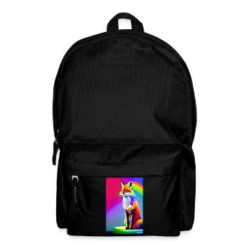 Fuchs Polygon Waldbewohner Waldtier Wildnis Tier - Rucksack - Schwarz - Vorne