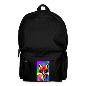 Fuchs Polygon Waldbewohner Waldtier Wildnis Tier - Rucksack - Schwarz - Vorne