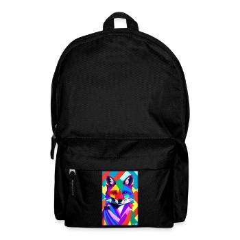 Fuchs Polygon Waldbewohner Waldtier Wildnis Tier - Rucksack - Schwarz - Vorne