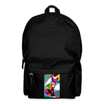 Fuchs Polygon Waldbewohner Waldtier Wildnis Tier - Rucksack - Schwarz - Vorne