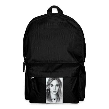 Femme avec des bijoux - Sac à dos - noir - Devant