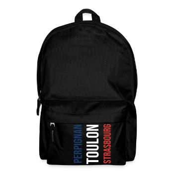 Perpignan Toulon Strasbourg français. Cadeau pour enfants - Sac à dos - noir - Devant
