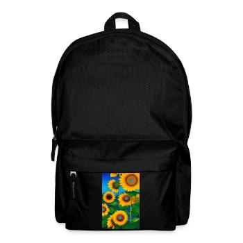 Sonnenblumen - Rucksack - Schwarz - Vorne