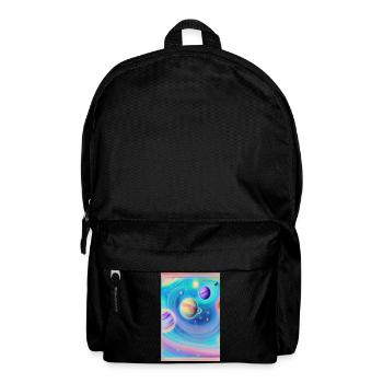 Weltall und Planeten - Rucksack - Schwarz - Vorne