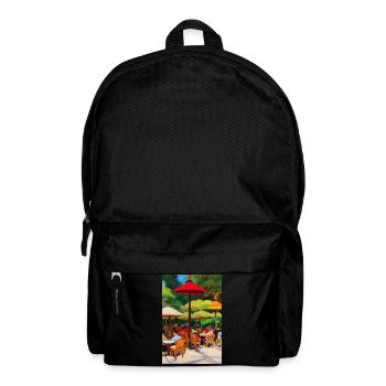 Outdoor Asian Cafe - Backpack - black - Front
