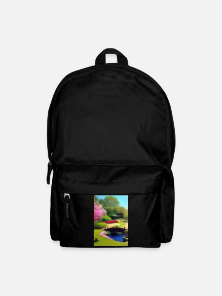 Chinesischer Zen Garten - Rucksack - Schwarz
