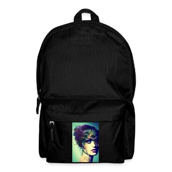 Abstrakte Gesichts Kunst - Rucksack - Schwarz - Vorne