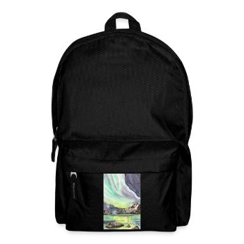 Norwegen Nordlicht Nacht Skandinavien Lofoten - Rucksack - Schwarz - Vorne