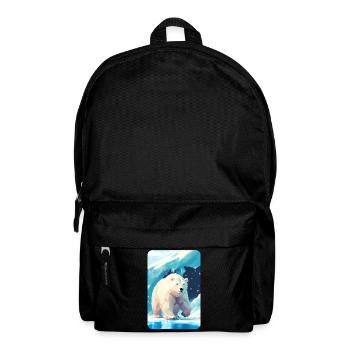 Polarbär im ewigen Eis - Rucksack - Schwarz - Vorne