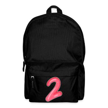 2 - Zahl - Nummer Zwei - Rucksack - Schwarz - Vorne