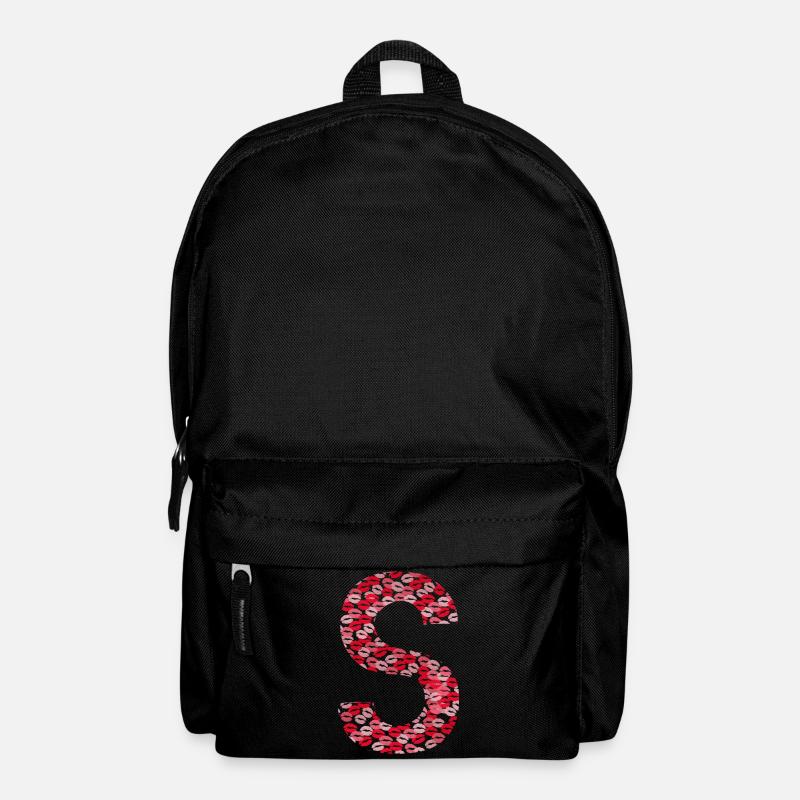 Lettre S - cadeau initial prénom - Sac à dos - noir