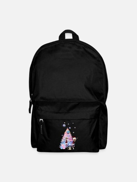 Niedliche Elfen feiern die Weihnachtszeit - Rucksack - Schwarz