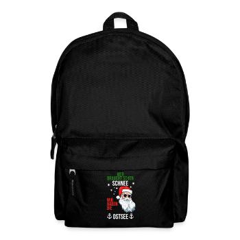 wer braucht schon schnee wir haben die Ostsee - Rucksack - Schwarz - Vorne