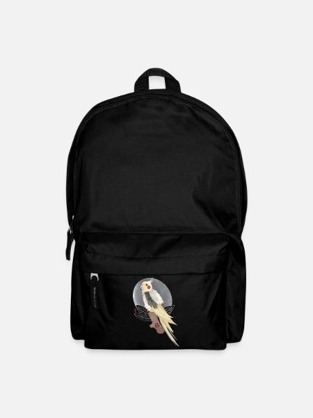 Nymphensittich Kakadu Illustration - Rucksack - Schwarz