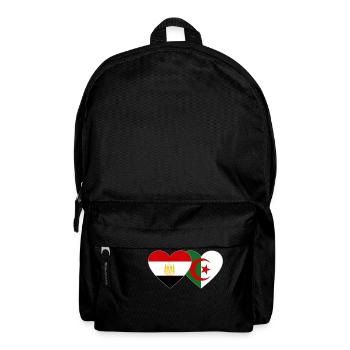 Ägypten Algerien Flagge Herz - Rucksack - Schwarz - Vorne