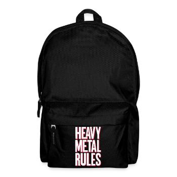 Heavy Metal Rules - Rucksack - Schwarz - Vorne