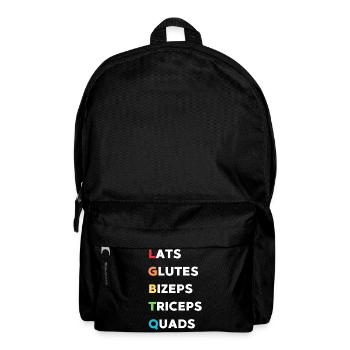 Muscle Group Mix: Lats Glutes Quads - Backpack - black - Front