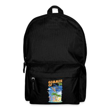 Fröhliche und farbenfrohe Sommerillustration - Rucksack - Schwarz - Vorne