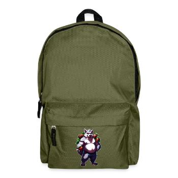 Wolf Strawberry 1 - Backpack - olive green - Front