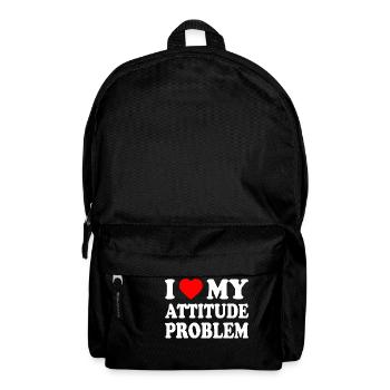i love my attitude problem - Sac à dos - noir - Devant